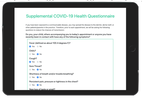 Covid-19 Dental Visit Form